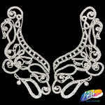 Crystal Rhinestone Applique on Metal Setting (sold by pair), 91371