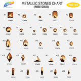 Metallic Rose Gold (Copper) Resin Stones