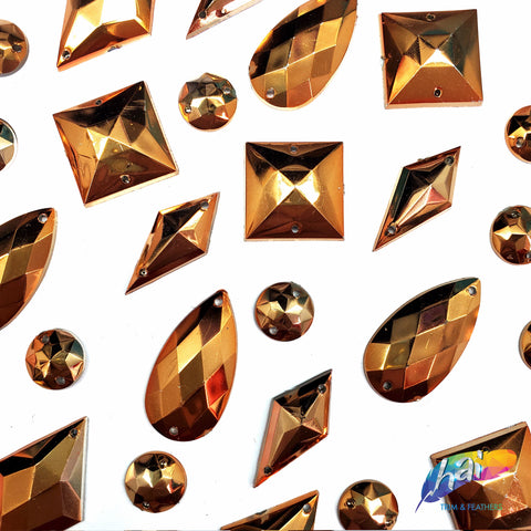 Metallic Rose Gold (Copper) Resin Stones