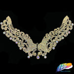 Crystal Rhinestone Motif Applique on Metal Setting (sold by pair), 91626