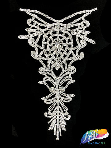 Crystal Rhinestone Motif Applique on Metal Setting, 91370