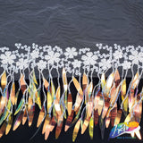 6" Spike Sequin Fringe with Flower Tape & Mesh, SEQ-004
