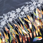 6" Spike Sequin Fringe with Flower Tape & Mesh, SEQ-004