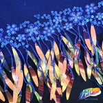 6" Spike Sequin Fringe with Flower Tape & Mesh, SEQ-004