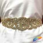 Crystal Rhinestone Motif Applique on Metal Setting, 91918