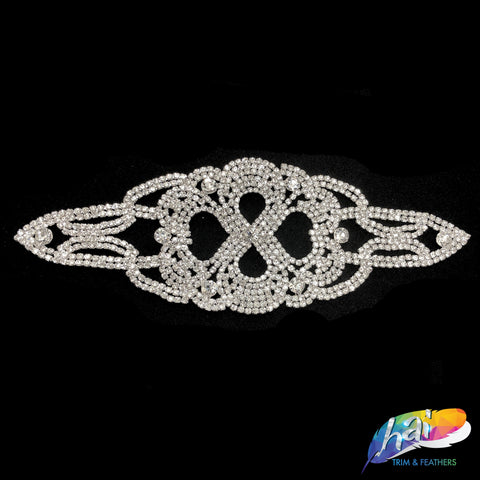 Crystal Rhinestone Motif Applique on Metal Setting, NL-035