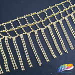 SALE! 5" Netted Rhinestone Cupchain Fringe RF-030
