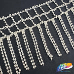 SALE! 5" Netted Rhinestone Cupchain Fringe RF-030