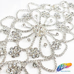 Crystal Rhinestone Motif Applique on Metal Setting, RA-024