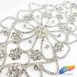 Crystal Rhinestone Motif Applique on Metal Setting, RA-024