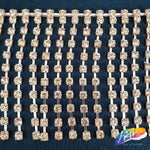 3 5/8" Peach/Rose Gold Rhinestone Cupchain Fringe, RF-034