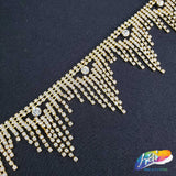 2" Dangling Crystal Rhinestone Cupchain Fringe, RF-028