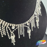 2" Silver Crystal Rhinestone Fringe, RF-026