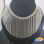 4" Silver Crystal Rhinestone Cupchain Fringe, RF-024