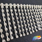 2" Silver Crystal Rhinestone Cupchain Fringe, RF-023