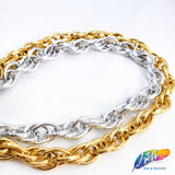 1/2" Double Braided Metallic Cable Chain, CH-102