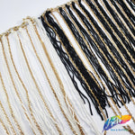 7 1/2" Chainette Fringe with Gold Chain Link