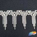 2 1/4" Silver Crystal Triangle Rhinestone Fringe, RF-015
