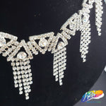 2 1/4" Silver Crystal Triangle Rhinestone Fringe, RF-015