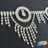 2 5/8" Silver Crystal Dreamcatcher Rhinestone Fringe, RF-014