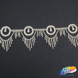 2 5/8" Silver Crystal Dreamcatcher Rhinestone Fringe, RF-014
