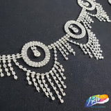 2 5/8" Silver Crystal Dreamcatcher Rhinestone Fringe, RF-014
