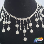 3" Dangling Crystal Flower Rhinestone Fringe, RF-013