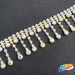 1 1/8" Rhinestone Ball Cupchain Fringe, RF-008