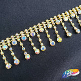 1 1/8" Rhinestone Ball Cupchain Fringe, RF-008