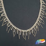 1 1/4" Rhinestone Fringe with Ball Chain Link, RF-007