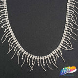 1 1/4" Rhinestone Fringe with Ball Chain Link, RF-007
