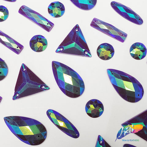 Matte Purple AB Resin Stones, SSAB15