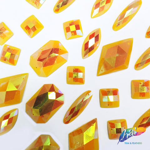 Matte Yellow AB Resin Stones, SSAB10