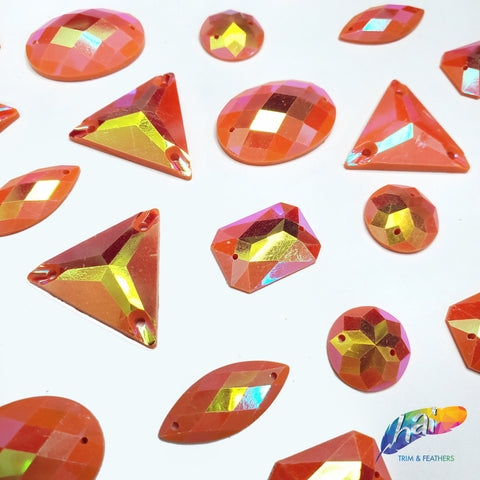 Matte Orange AB Resin Stones, SSAB09