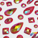 Matte Red AB Resin Stones, SSAB03