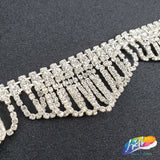 1 1/4" Overlapping Loop Crystal Rhinestone Fringe, RF-002