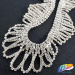 1 1/4" Overlapping Loop Crystal Rhinestone Fringe, RF-002