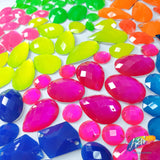 Neon Pink Resin Stones