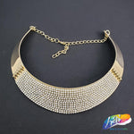 Gold Metal Choker Necklace - Style E