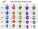 Purple/Blue 2-tone (Ombré) Resin Stones