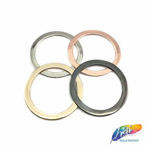 1 1/2 Flat Metal O Rings – Hai Trim & Feathers