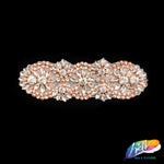 Pearl Beaded Rhinestone Motif Applique, PRA-001