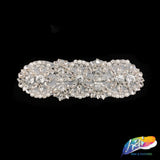 Pearl Beaded Rhinestone Motif Applique, PRA-001