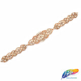 Pearl Beaded Rhinestone Motif Applique, PRA-003