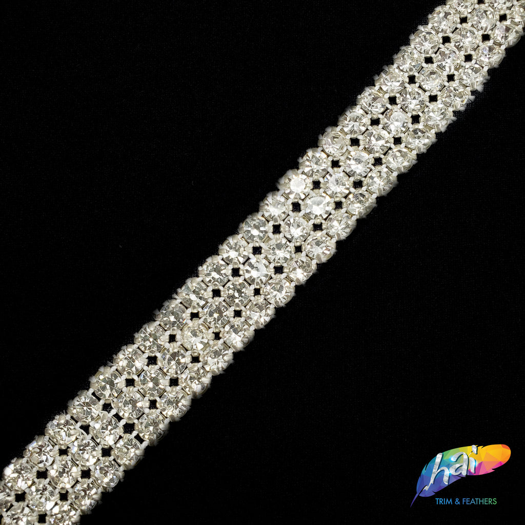 Crystal Rhinestone Trim by the Yard Wholesale Gold Bridal Trim