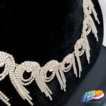3" Swirl Crystal Rhinestone Fringe, RF-050