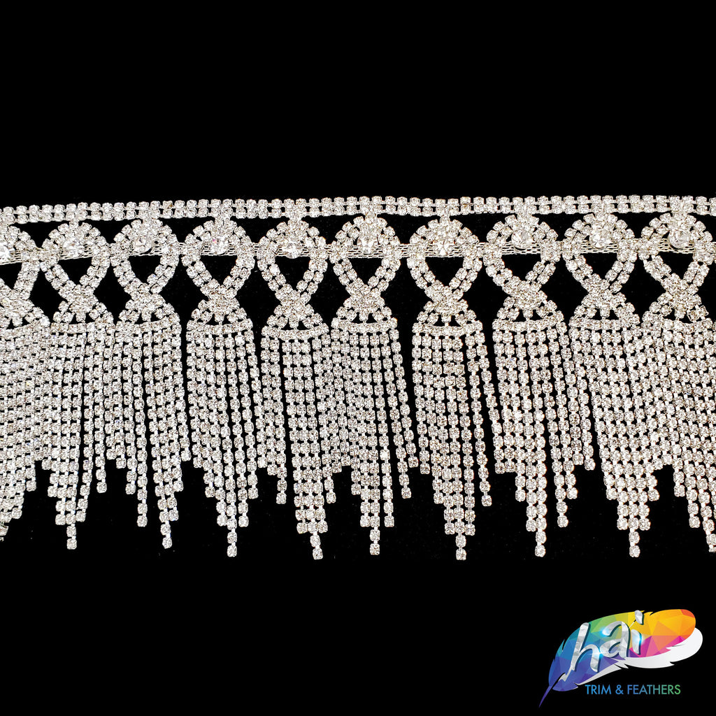 3 3/4 Dangling Loop Rhinestone Fringe, RF-049 – Hai Trim & Feathers