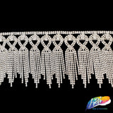 4" Braided Tassel Crystal Rhinestone Fringe, RF-051