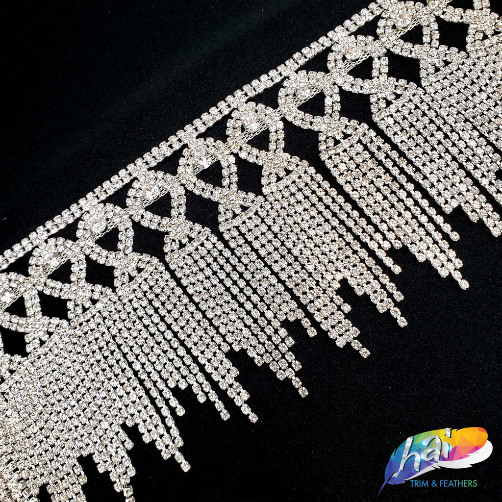  Rhinestone Fringe Rhinestone Trim Rhinestone Tassel