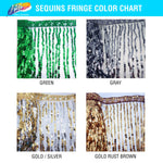 Color Sequins Fringe (6" 12" 16"), SEQ-001